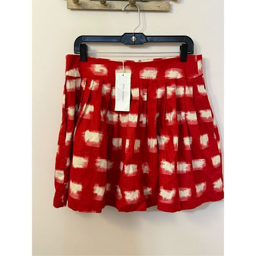 Anthropologie Corey Lynn Calter Cotton Pleated a Mini Skirt 8 NEW